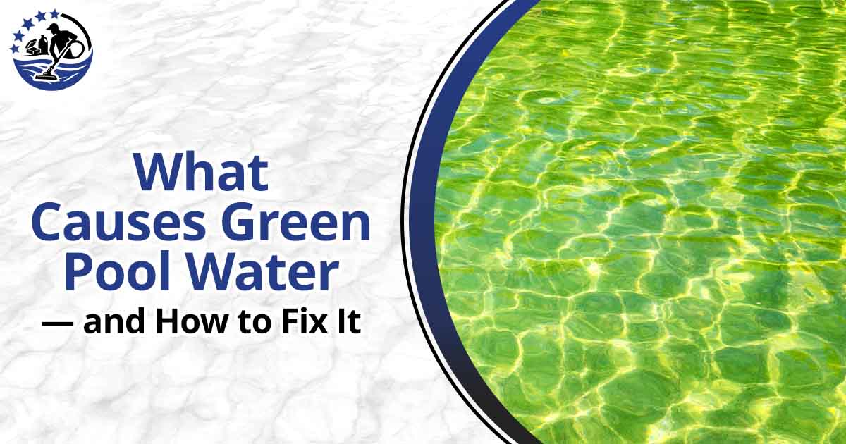 Image of a natural pool, featuring Top Pool Cleaners Near Me and highlighting the causes of green pool water and how to fix it effectively.